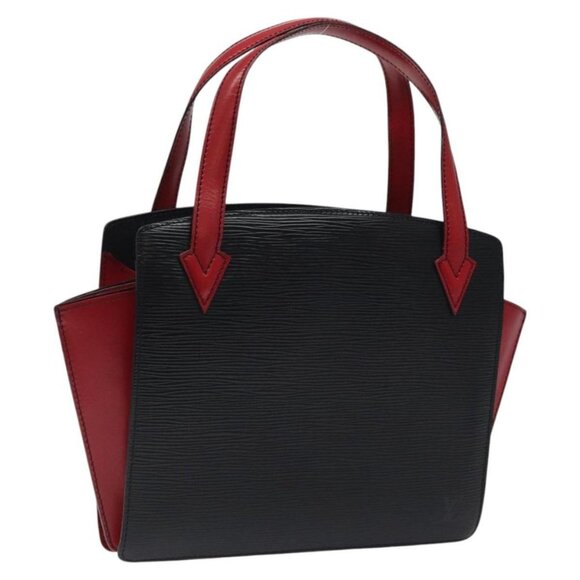 LOUIS VUITTON Epi Bicolor Varenne Hand Bag Black Red M52387 LV Auth 119842 - Picture 1 of 16